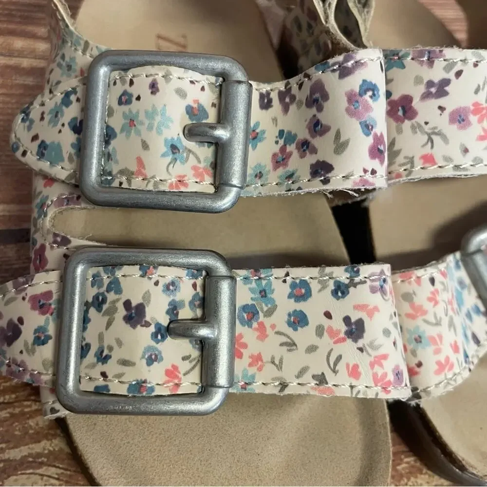 Zara toddler floral sandals size EU21  Us 5 1/2